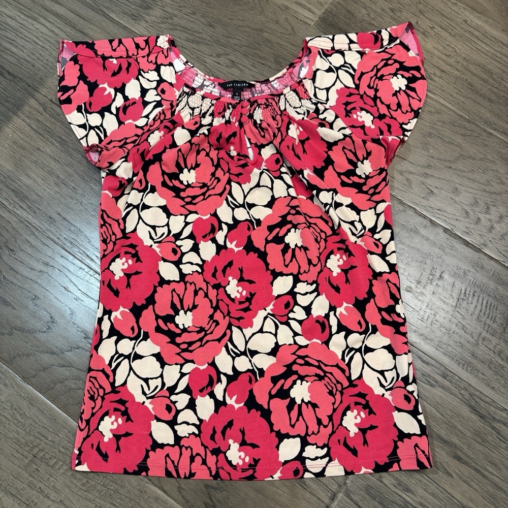 Vintage Y2K The Limited Floral Top Women's Sz S Pink Flowers